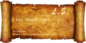 Lini Sudárka névjegykártya